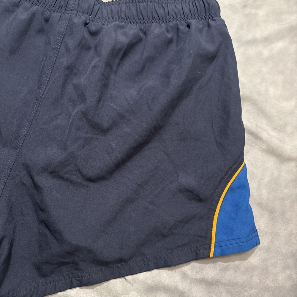 NWT VTG Nike Swim Trunks Shorts Mens XXL Navy Blue Y2K Lined 4" - Picture 10 of 11
